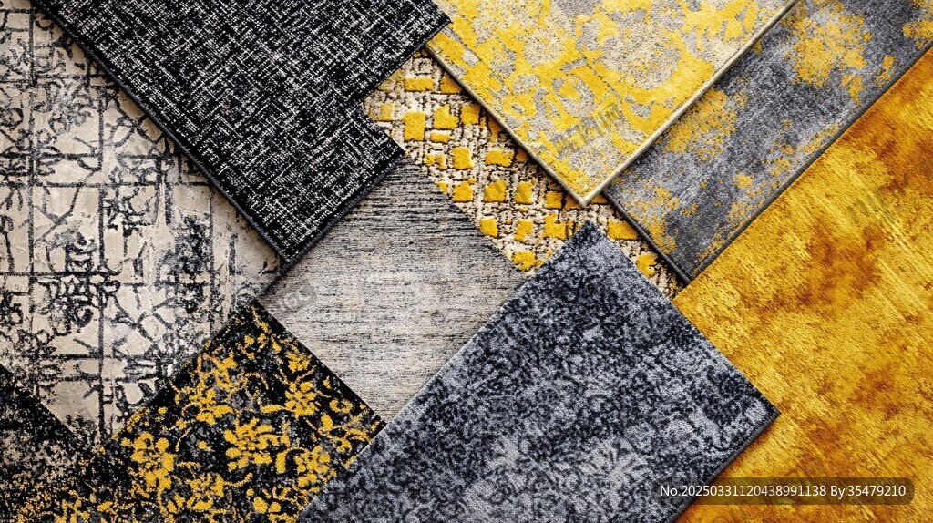 多彩拼接地毯纹理展示