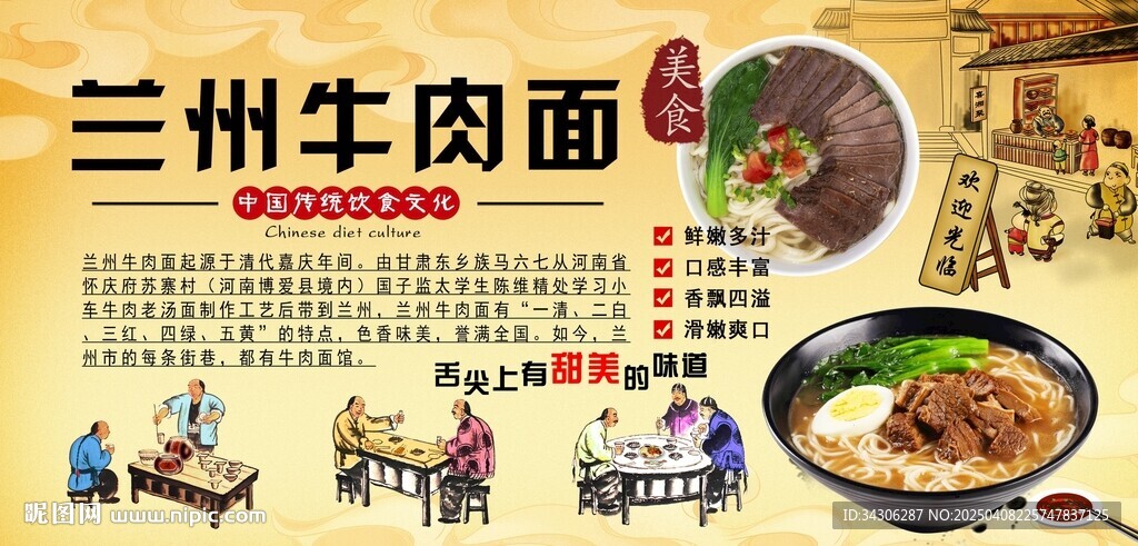 兰州牛肉面背景墙