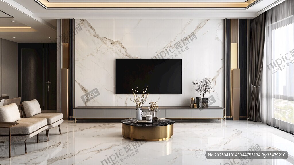 现代简约风豪华客厅空间