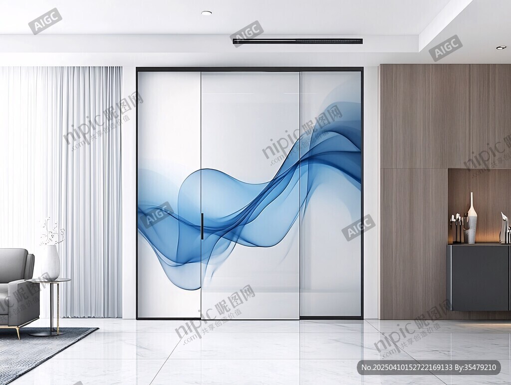 蓝韵艺术移门 时尚家居风