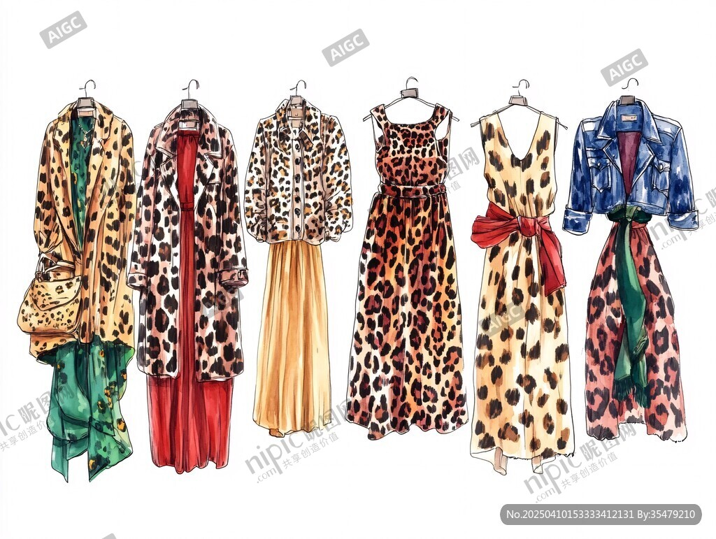 豹纹时尚服装系列展示