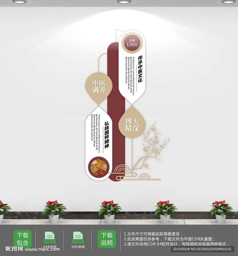 古典中医养生文化墙