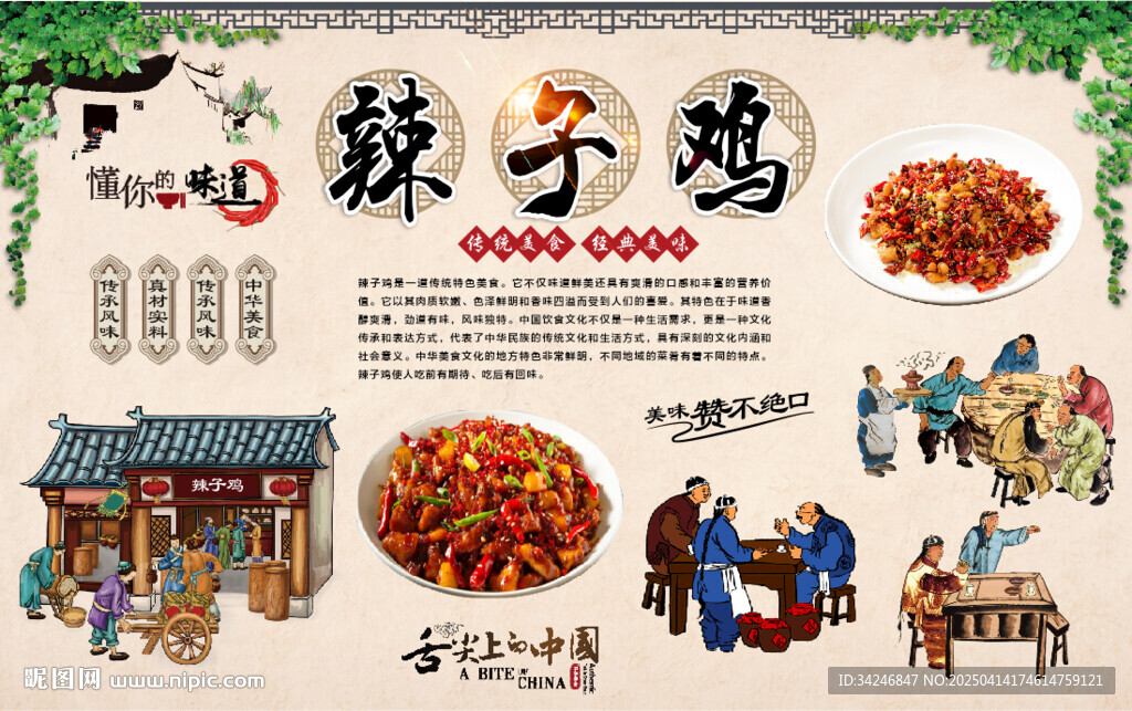 辣子鸡背景墙