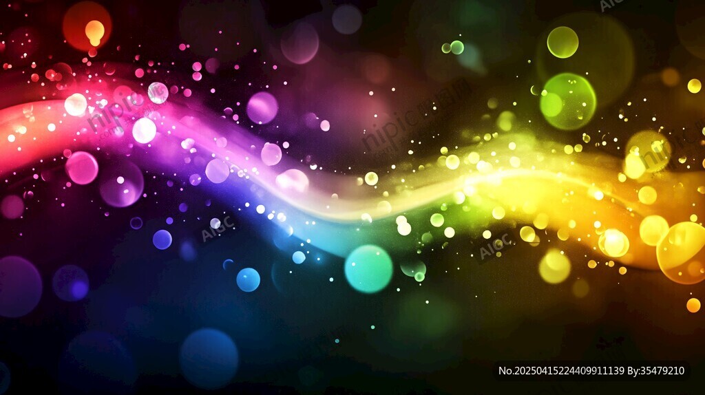 梦幻炫彩光波背景图