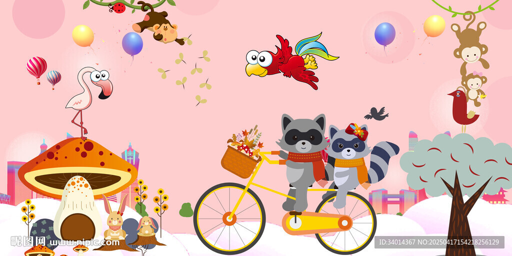 卡通儿童房背景