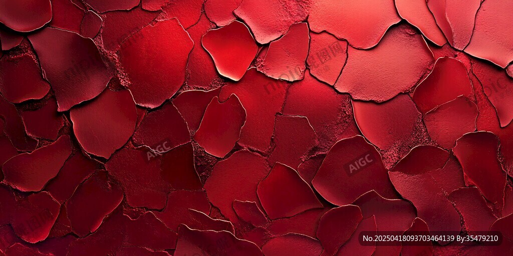 深红碎裂纹理背景图案