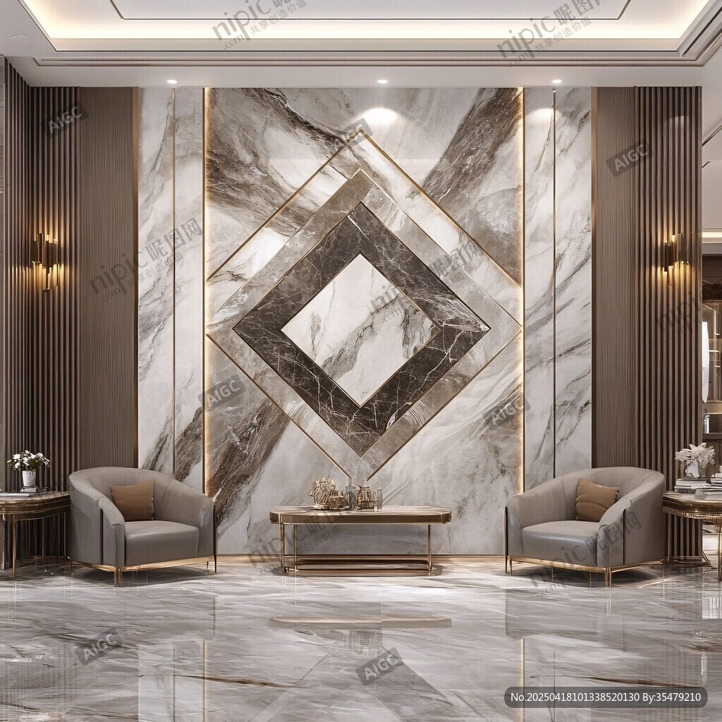 奢华大理石客厅装饰设计