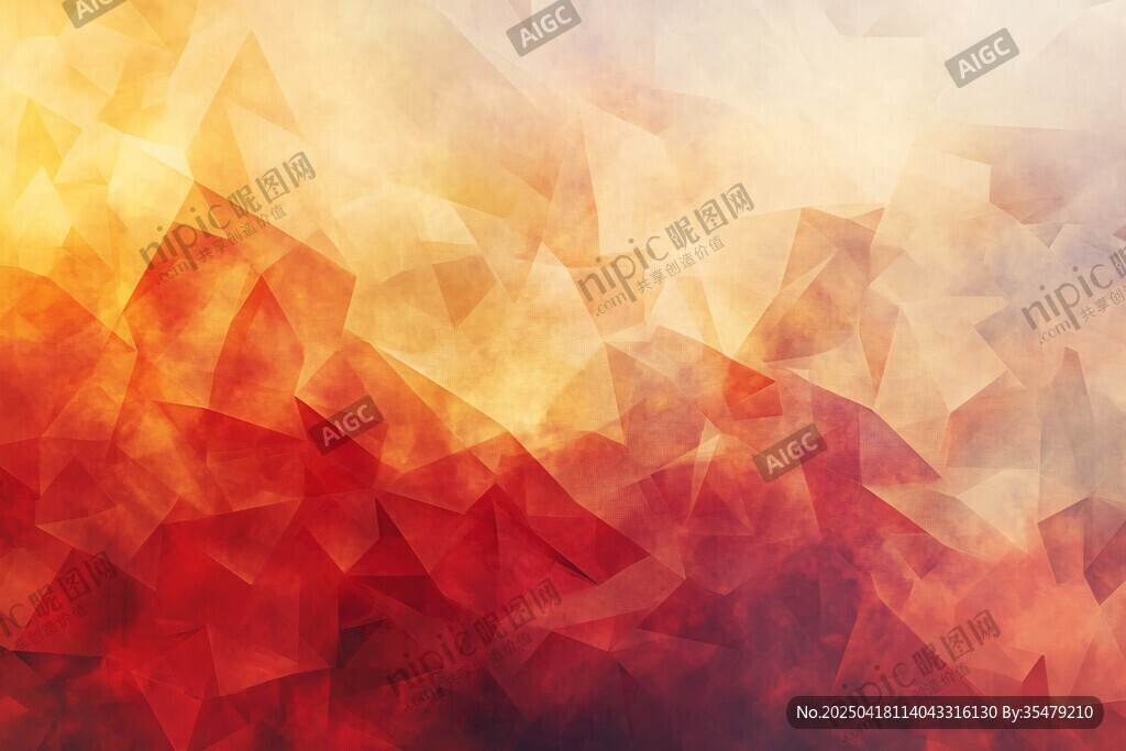 橙红色多边形渐变背景图
