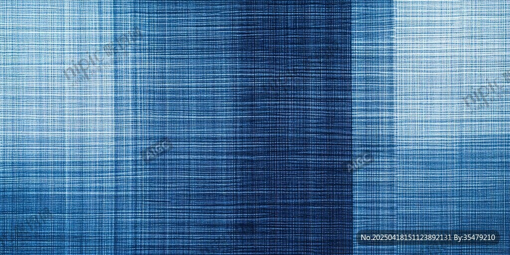 蓝色格纹织物纹理背景