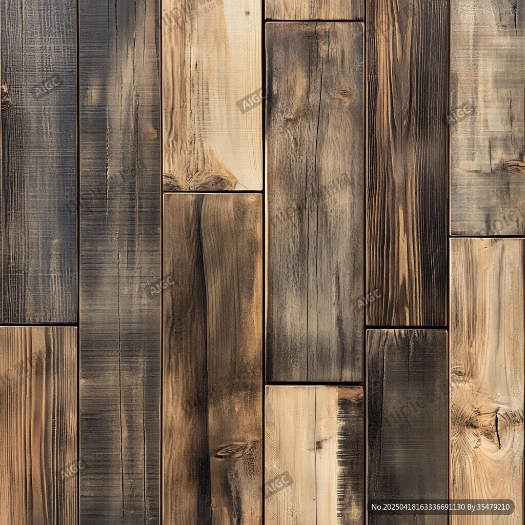 复古木质拼接纹理墙面