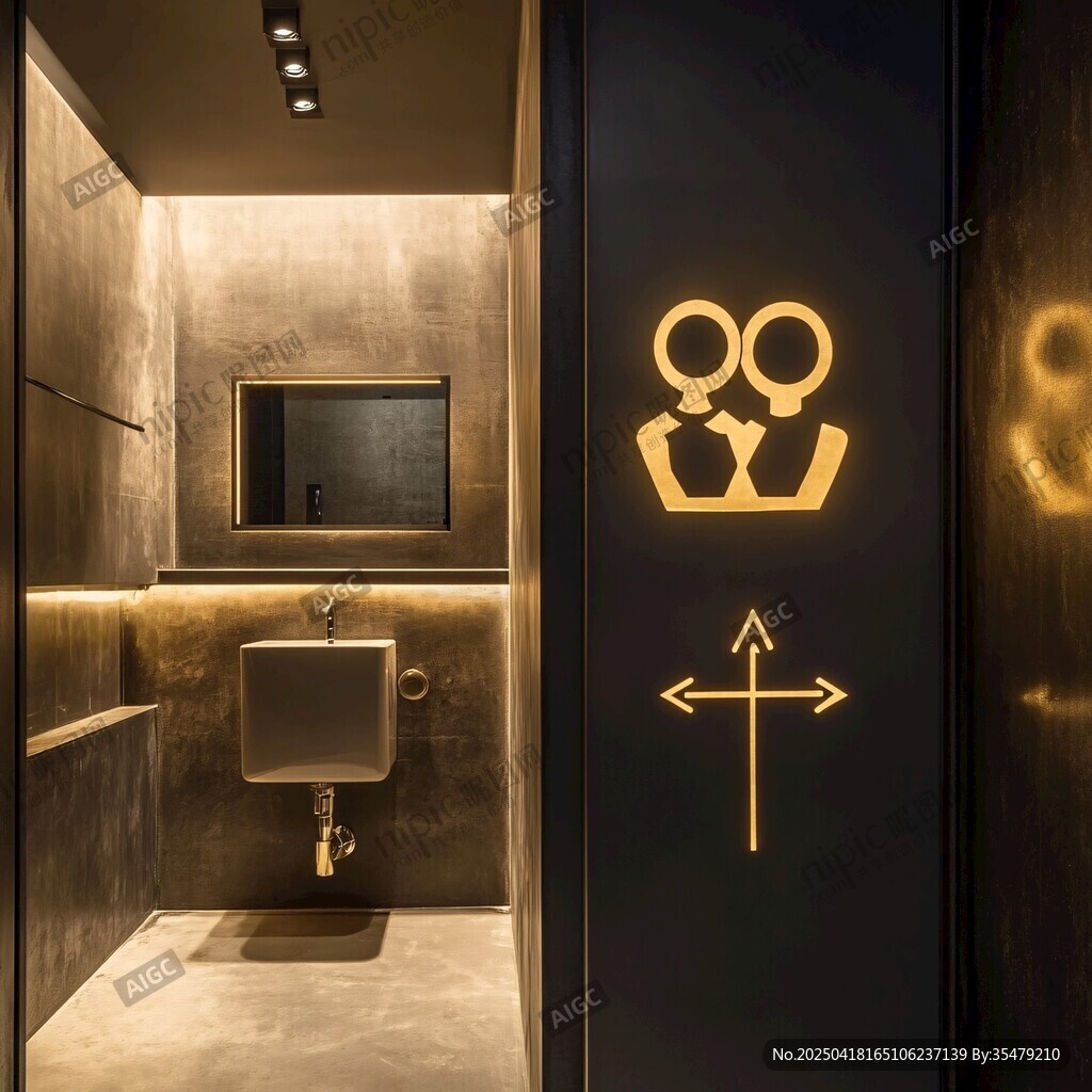 现代简约风无性别卫生间
