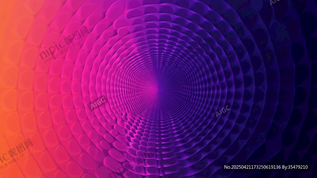 渐变色彩的立体螺旋图案