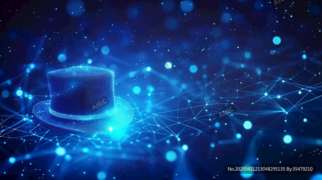 科技风魔法礼帽奇幻画面