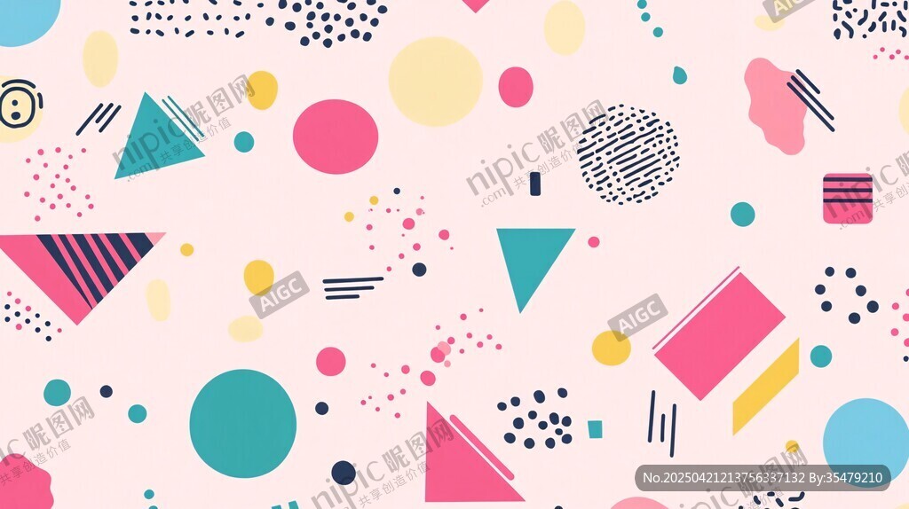 多彩几何图案背景设计