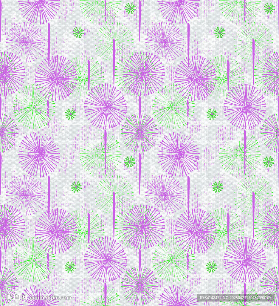 紫色蒲公英图案背景纹理