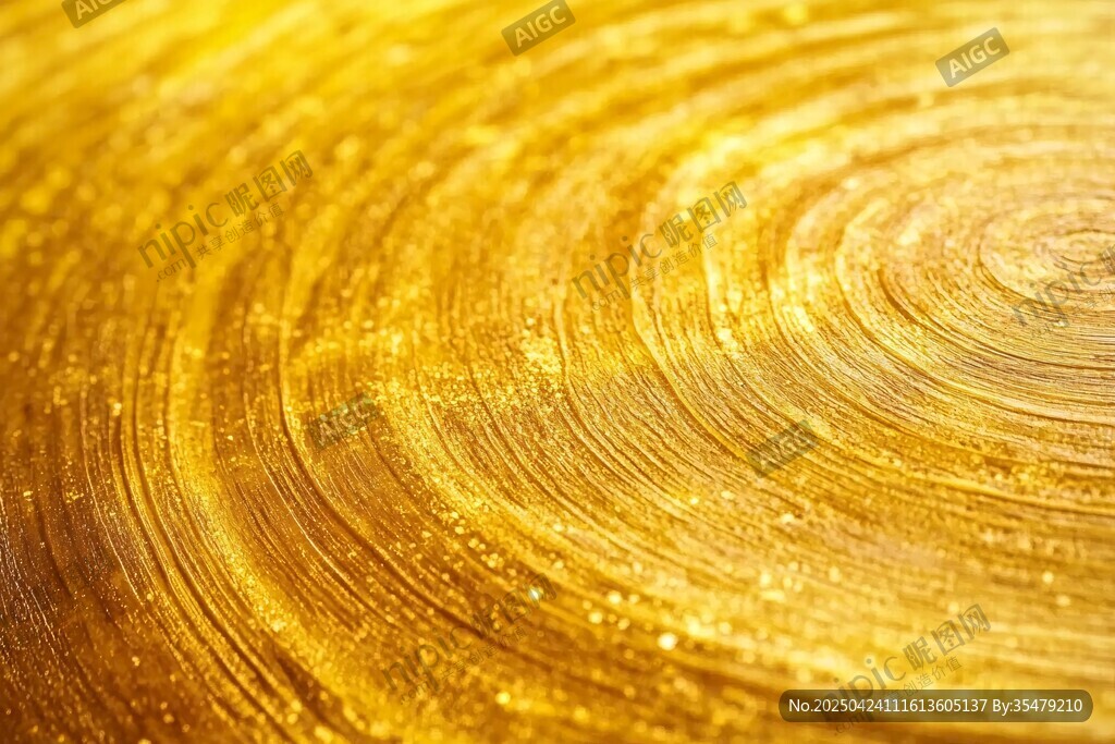 金色旋涡纹理艺术画面