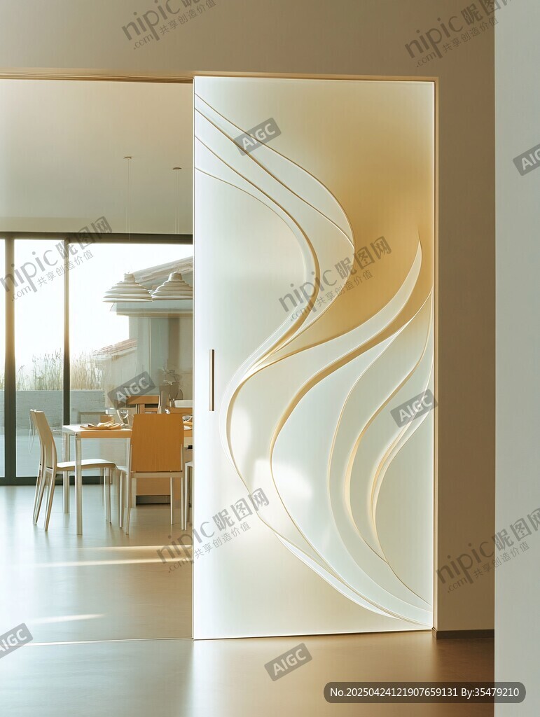 艺术玻璃隔断 优雅家居美学