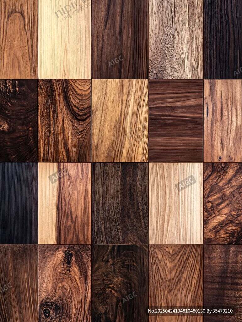 多样木纹材质拼接展示