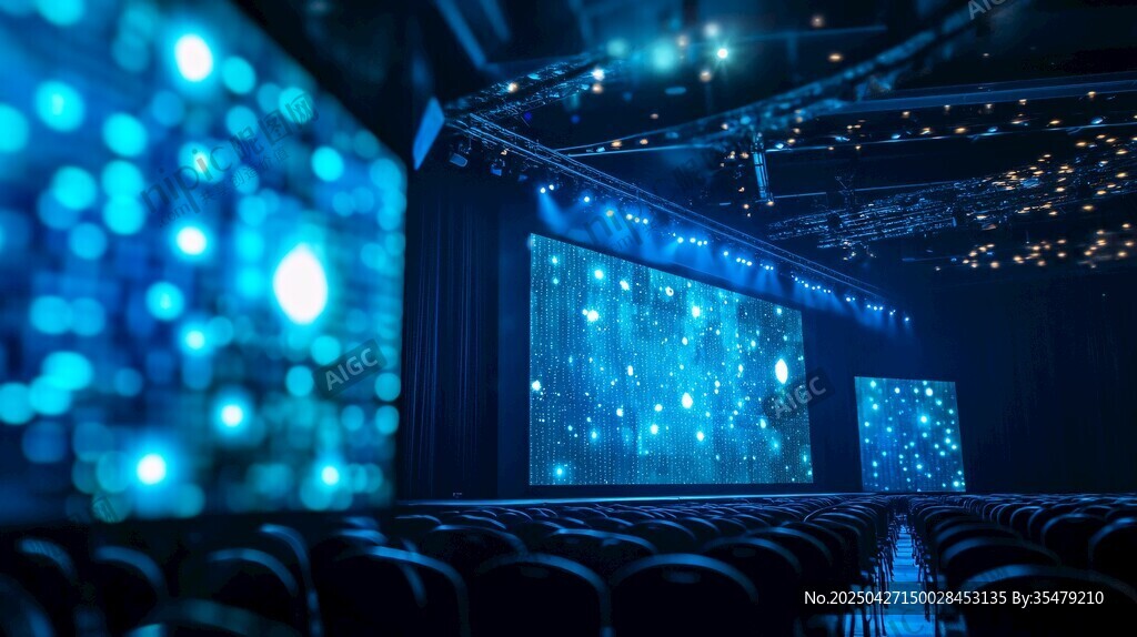 梦幻蓝光舞台会场场景