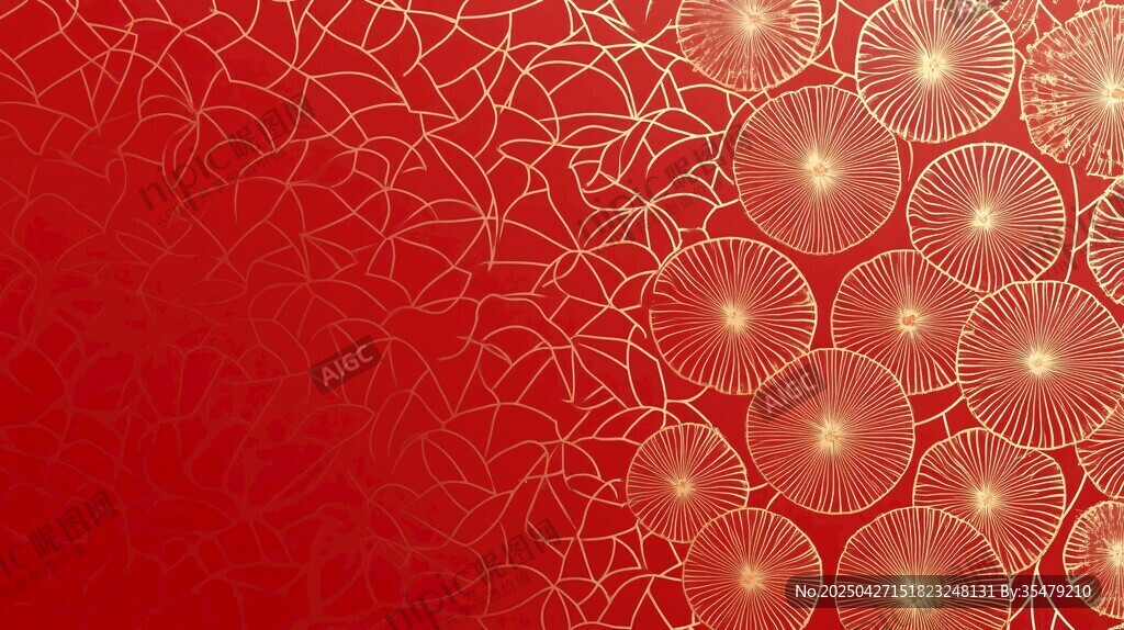 红色金纹背景图