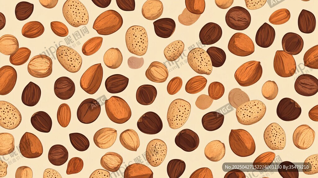 缤纷坚果图案 展现自然美味