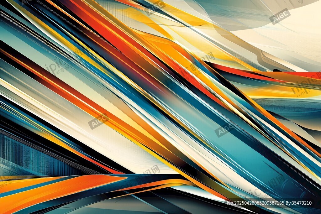 绚丽多彩的抽象线条图案