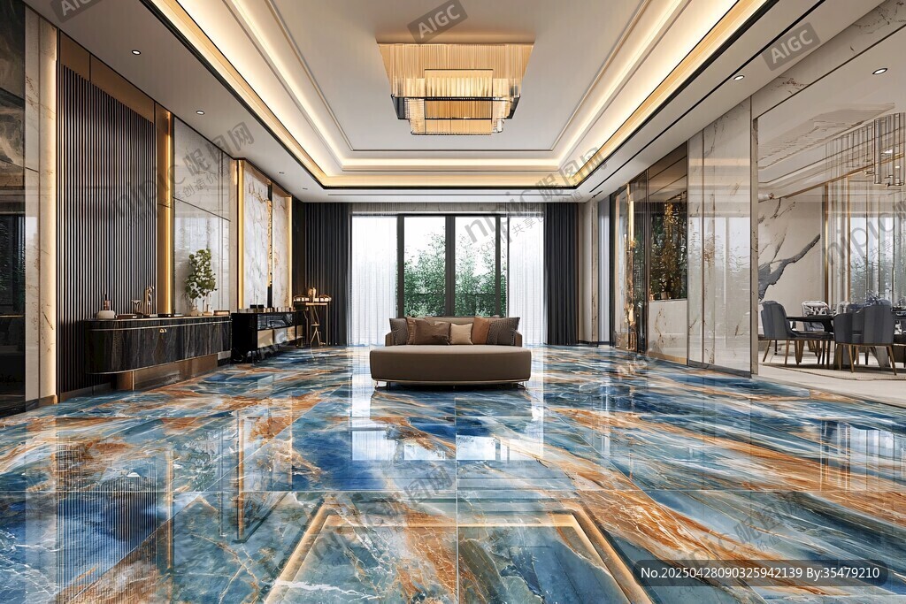 奢华大理石客厅室内空间