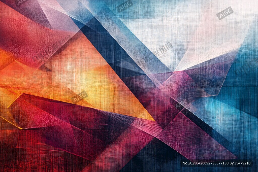多彩几何抽象艺术背景图