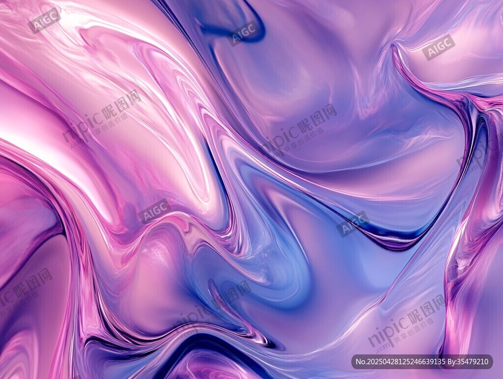 梦幻流体色彩抽象背景图