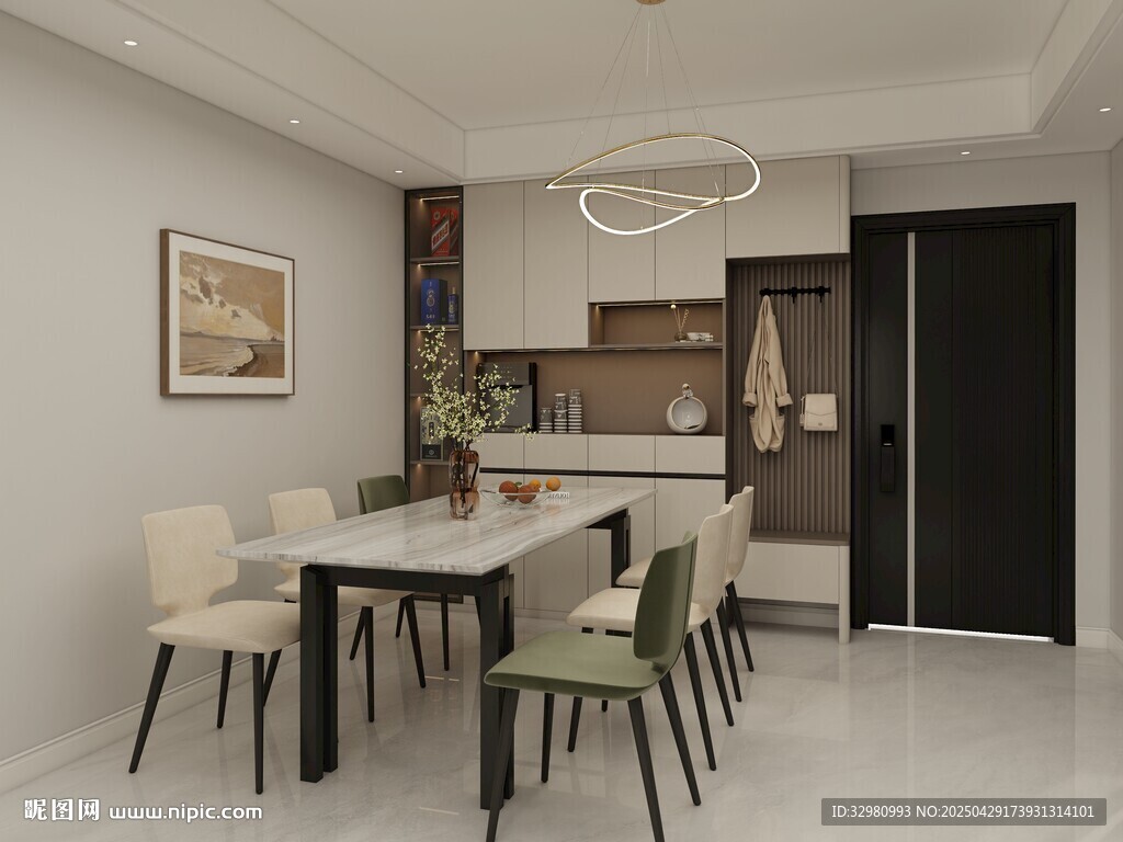 现代简约风餐厅室内场景