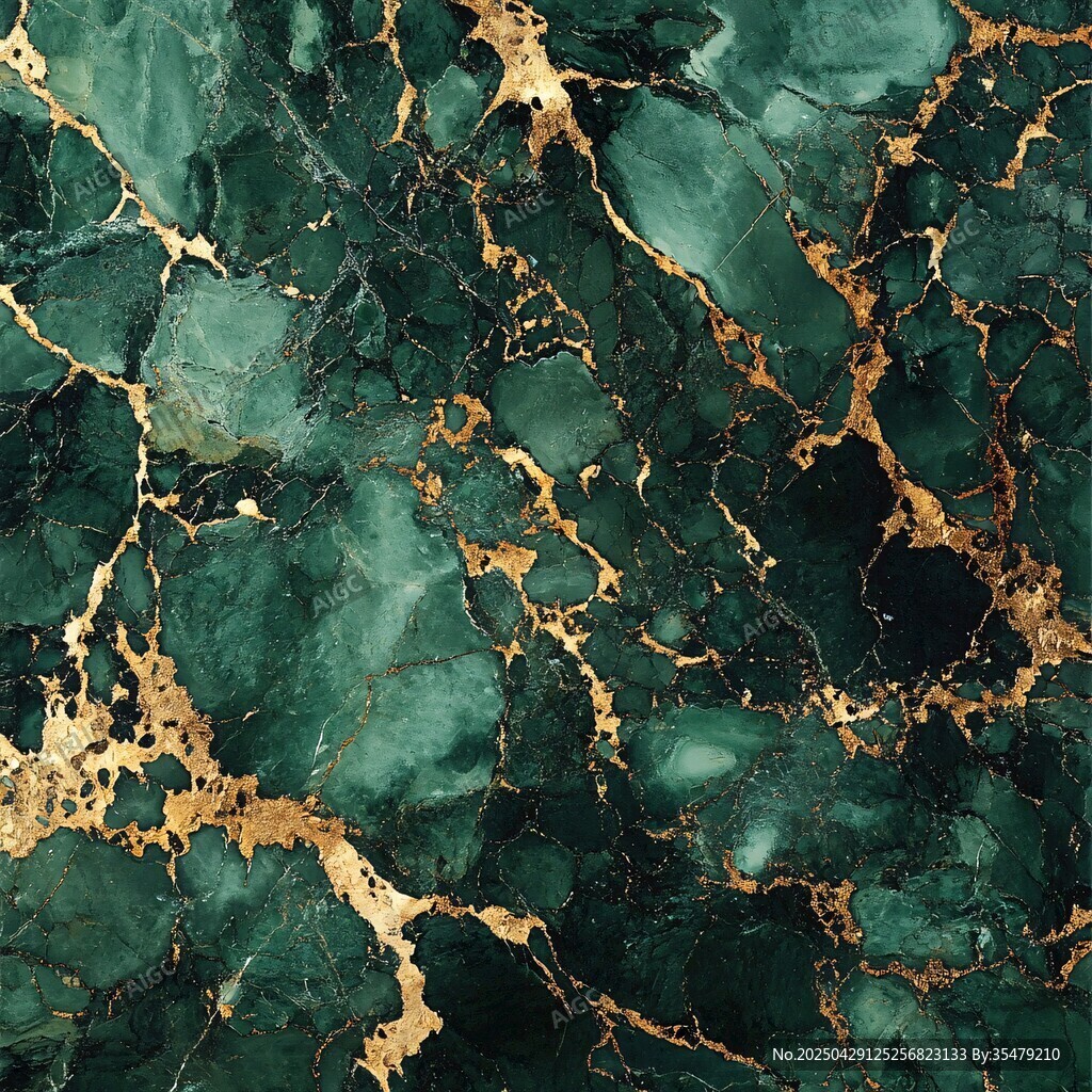 墨绿金纹大理石纹理图案