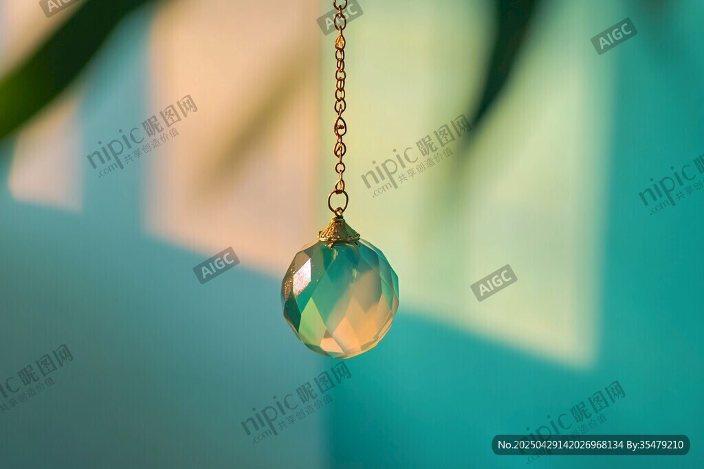 晶莹彩珠吊坠 清新感十足