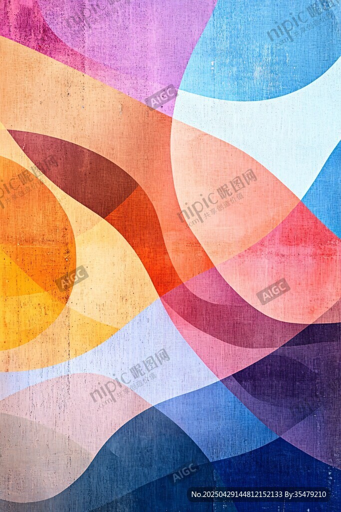多彩几何抽象艺术背景图