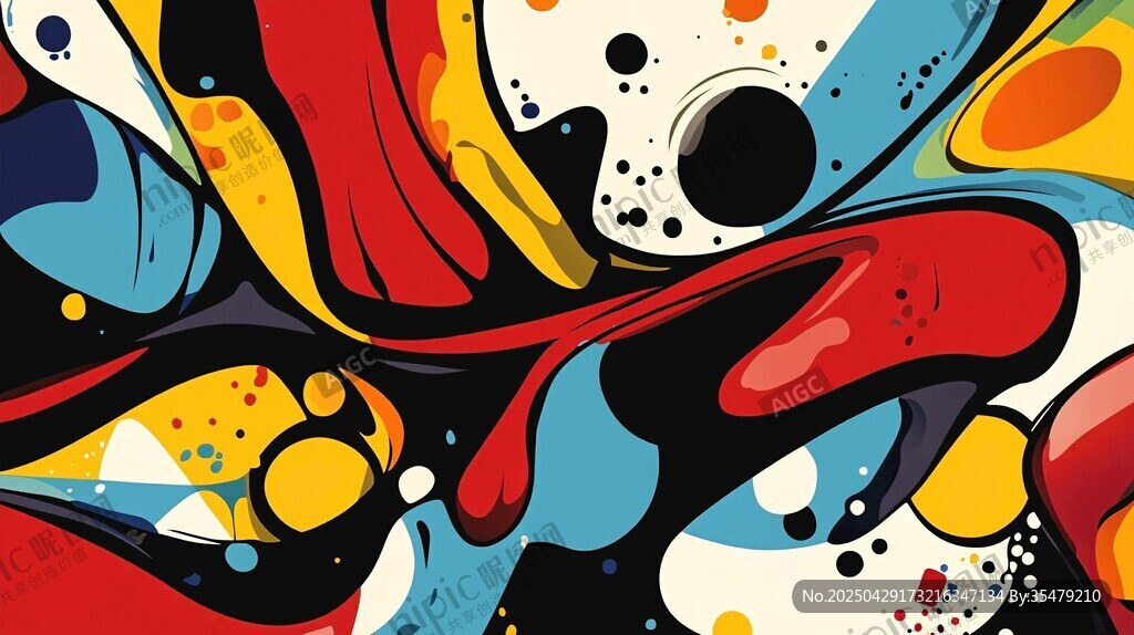 抽象涂鸦艺术图案