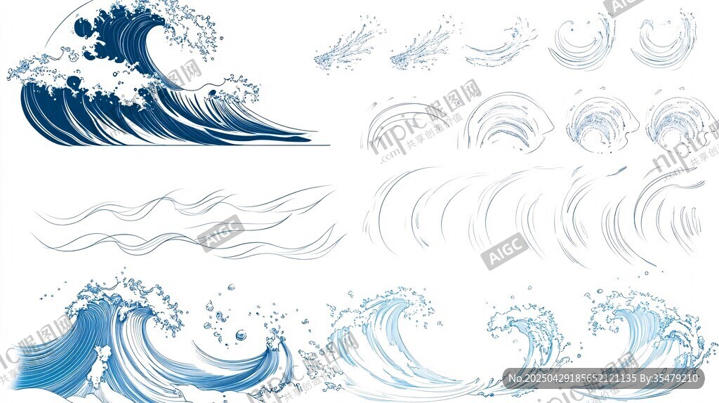 多样海浪图案集合