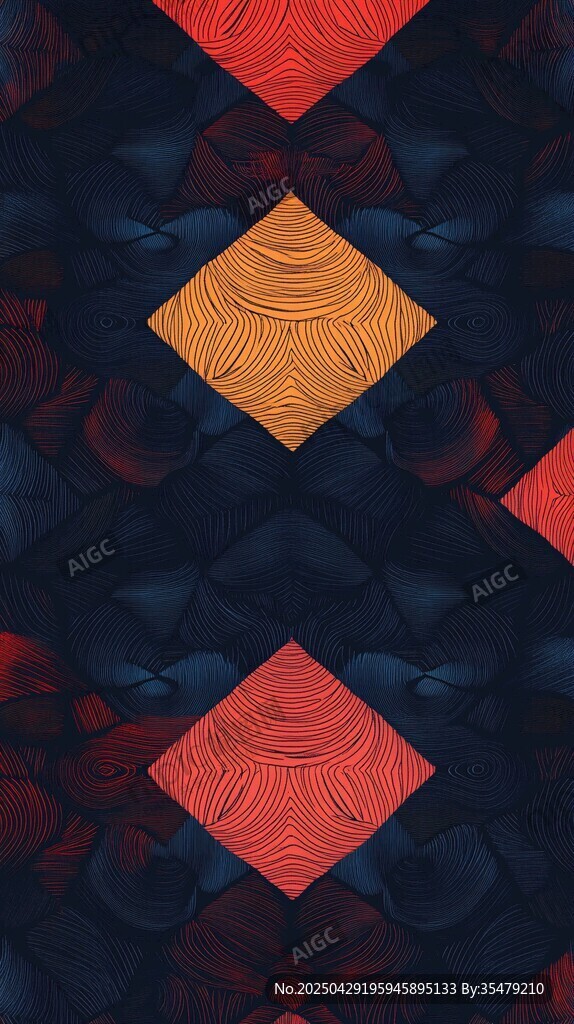 几何菱形抽象艺术图案