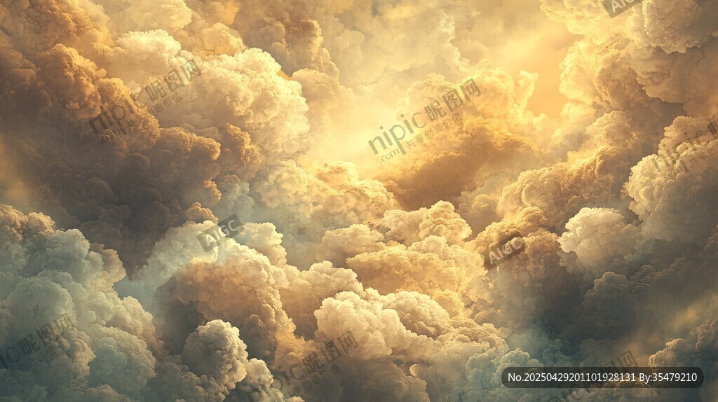 壮丽云海中的梦幻光影