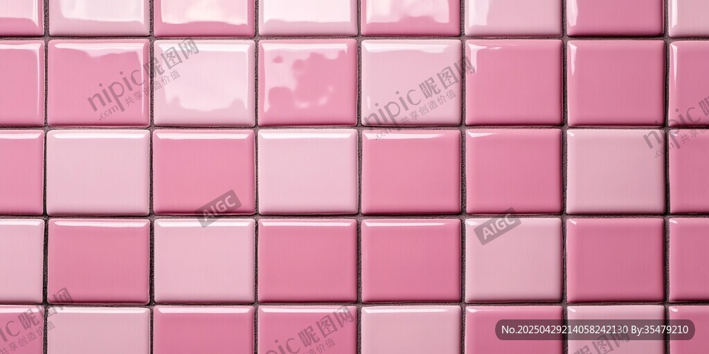 粉色马赛克瓷砖墙面