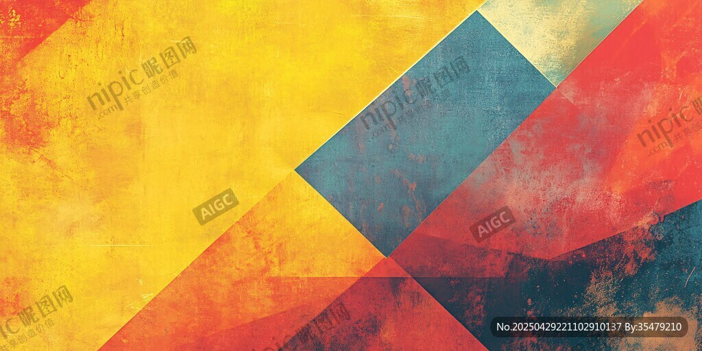 多彩几何抽象艺术背景图