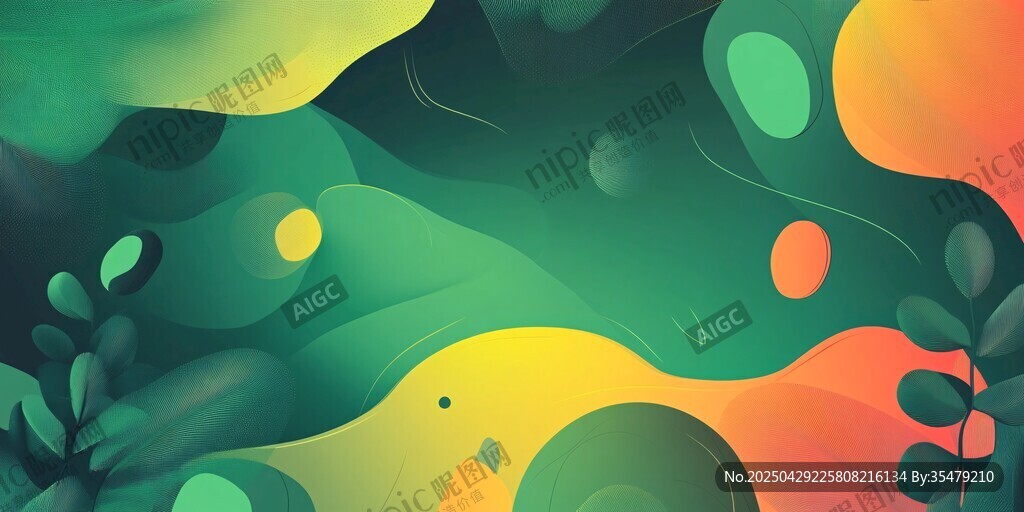 梦幻多彩抽象自然景观图