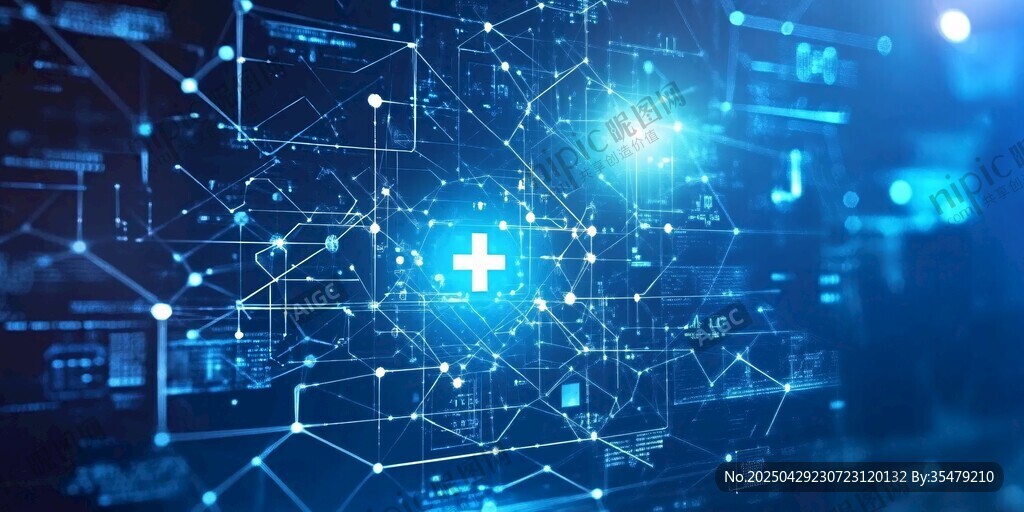 科技医疗网络概念背景图