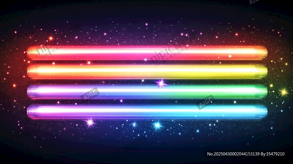 炫彩霓虹灯管背景图