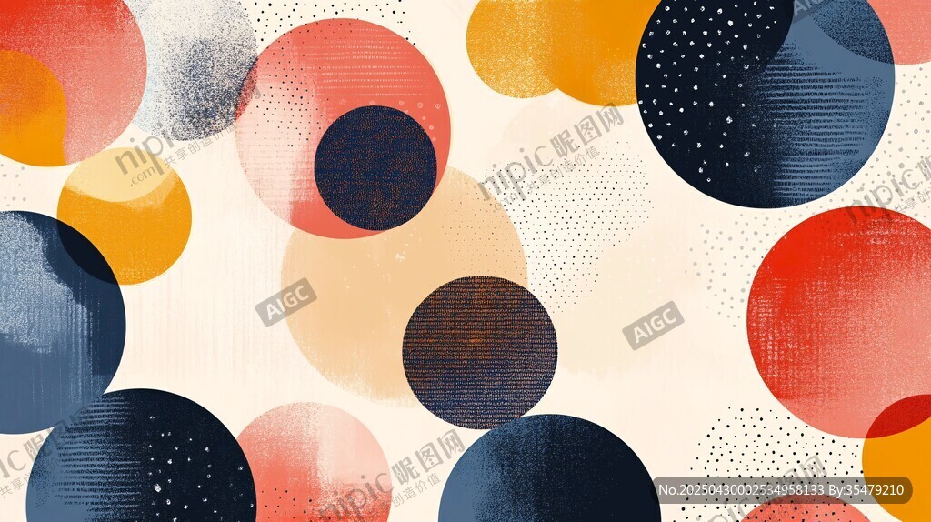 多彩圆形图案抽象背景图