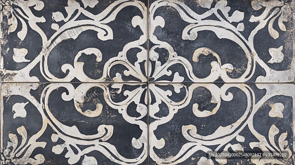 复古花纹瓷砖图案