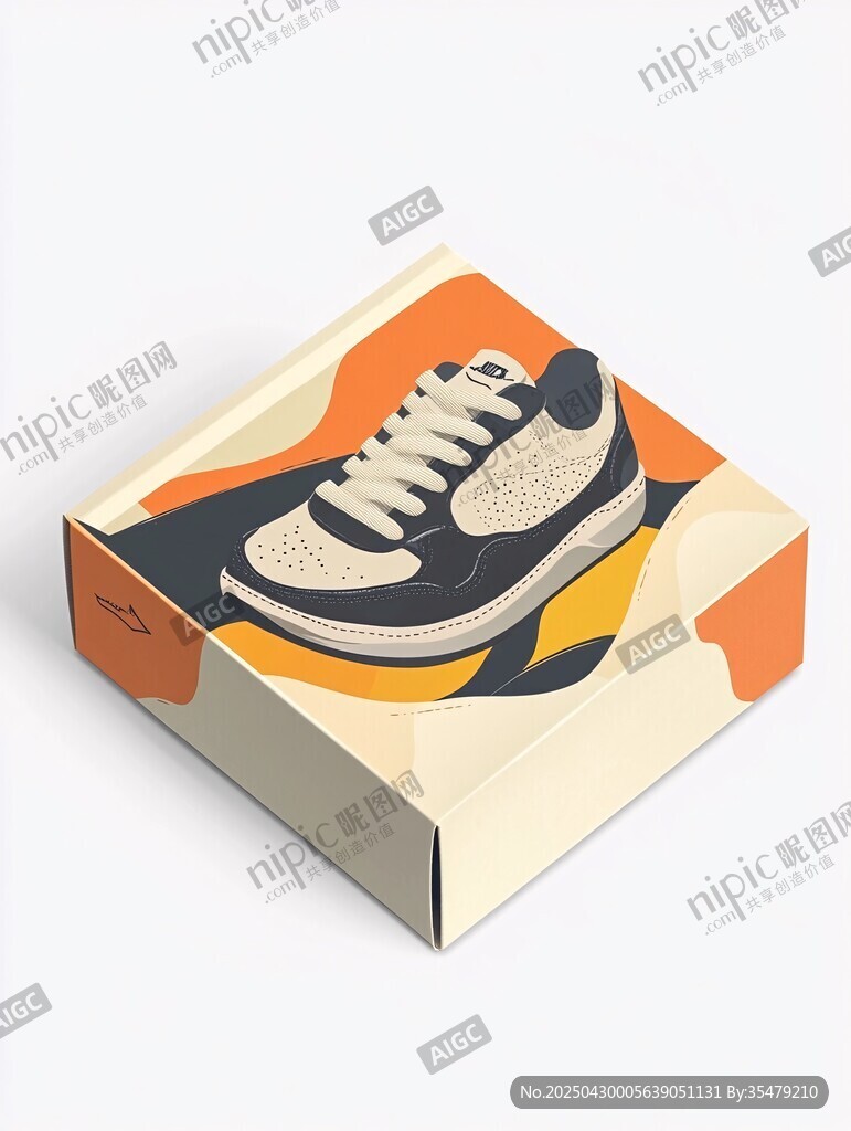 时尚运动鞋包装盒设计