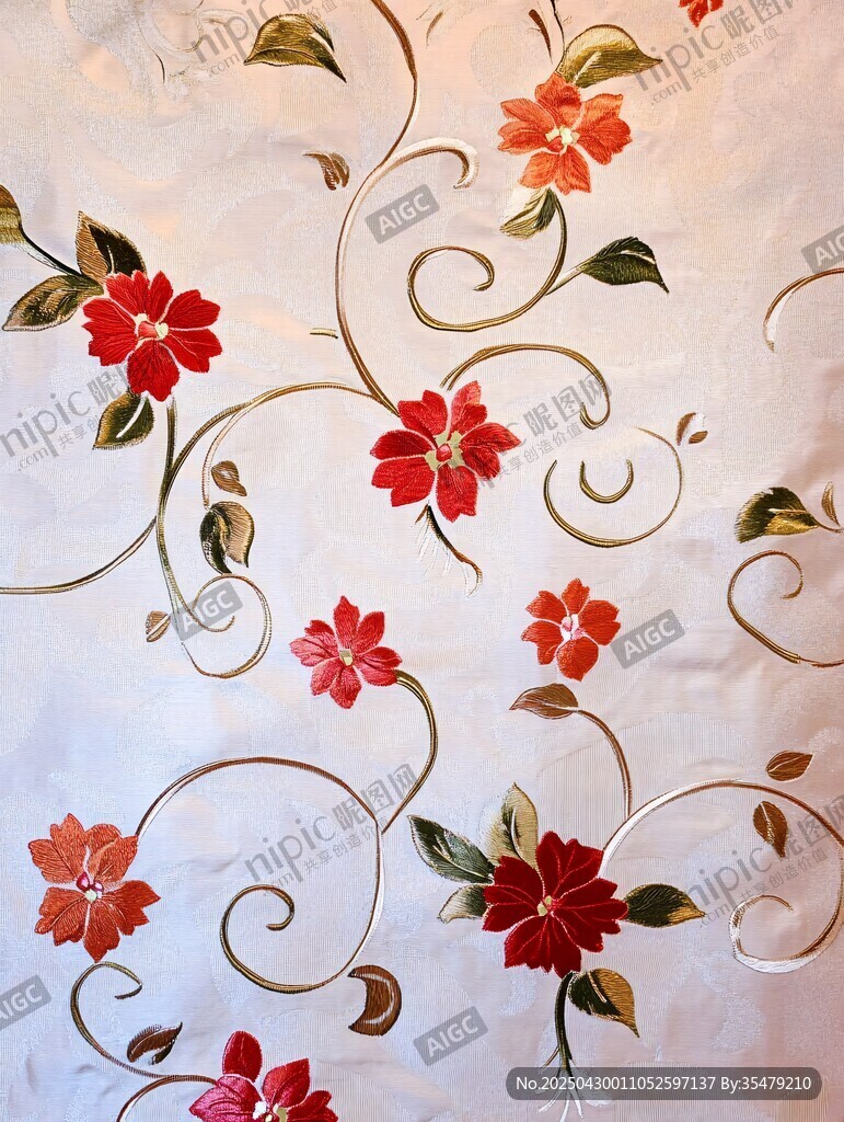 花卉藤蔓图案精美墙纸