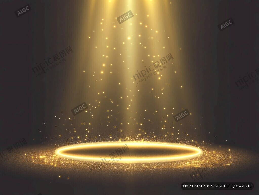 金色聚光舞台效果背景