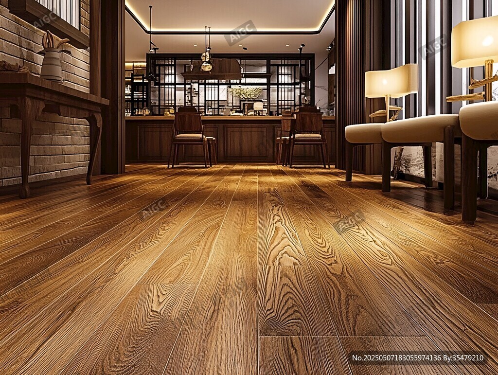 现代风格实木地板室内空间