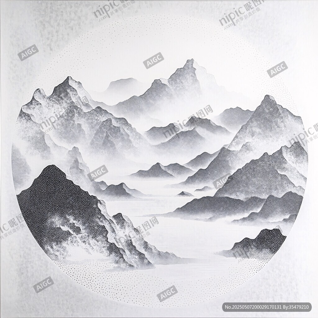 水墨山水意境图