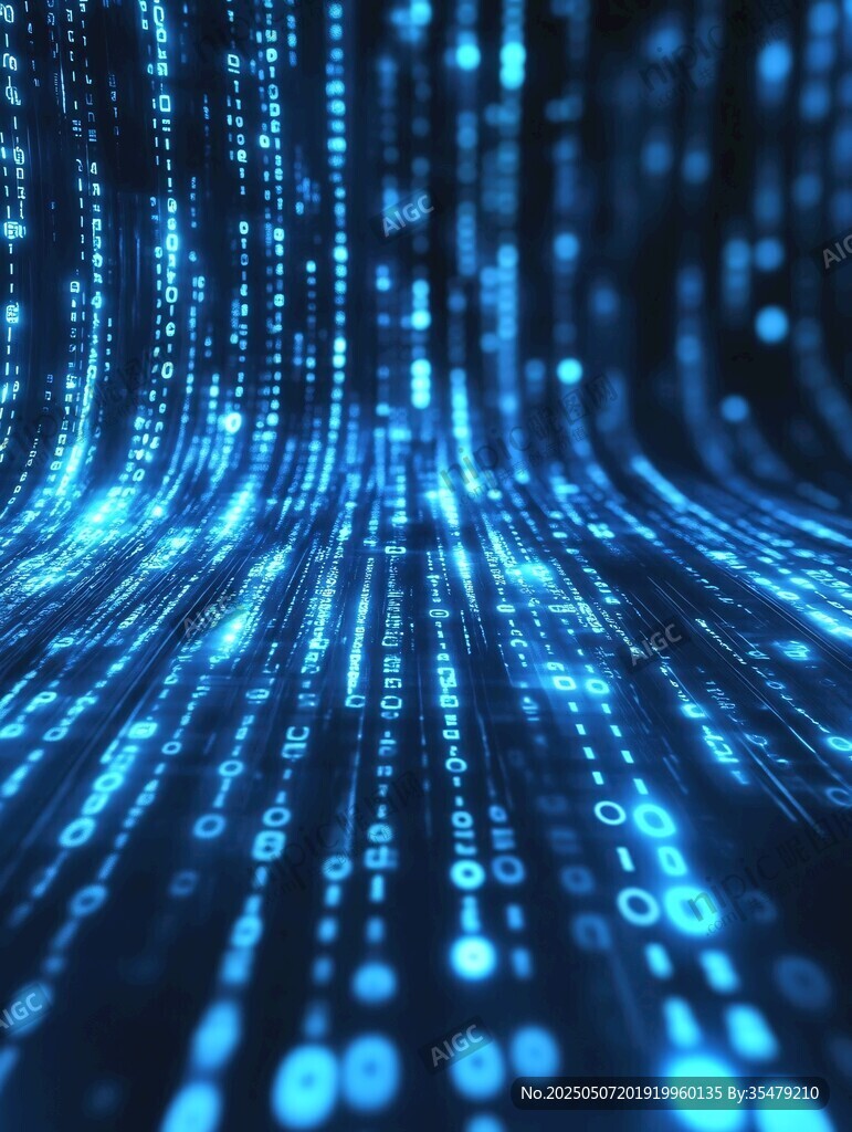 科技感数字矩阵背景图